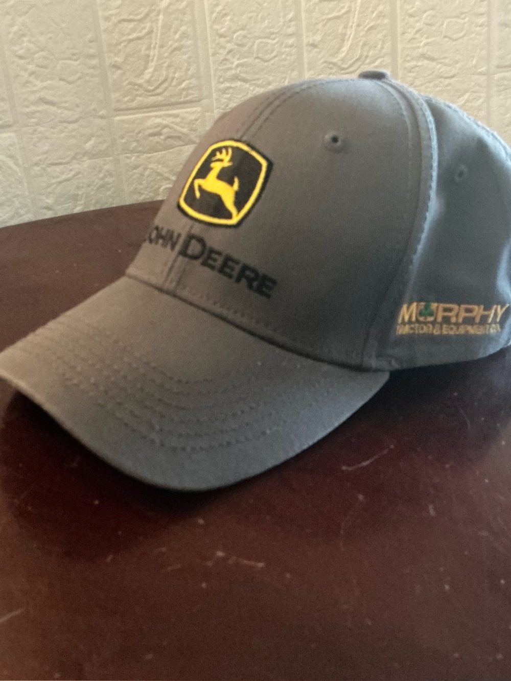 John Deere Gray Cap with Yellow Logo